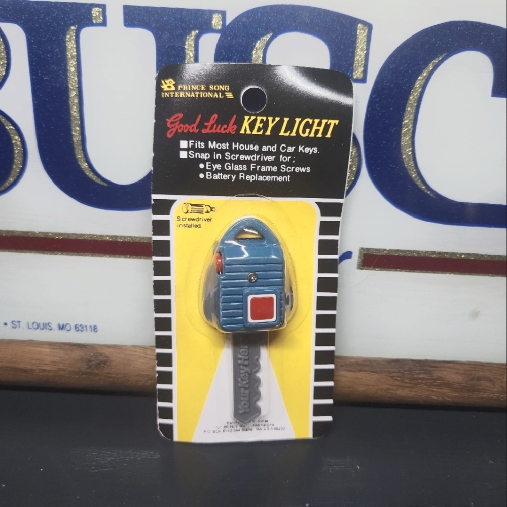 Keylight Blank Unopened New Vintage Key 1990 Blue Lighted Key Blank